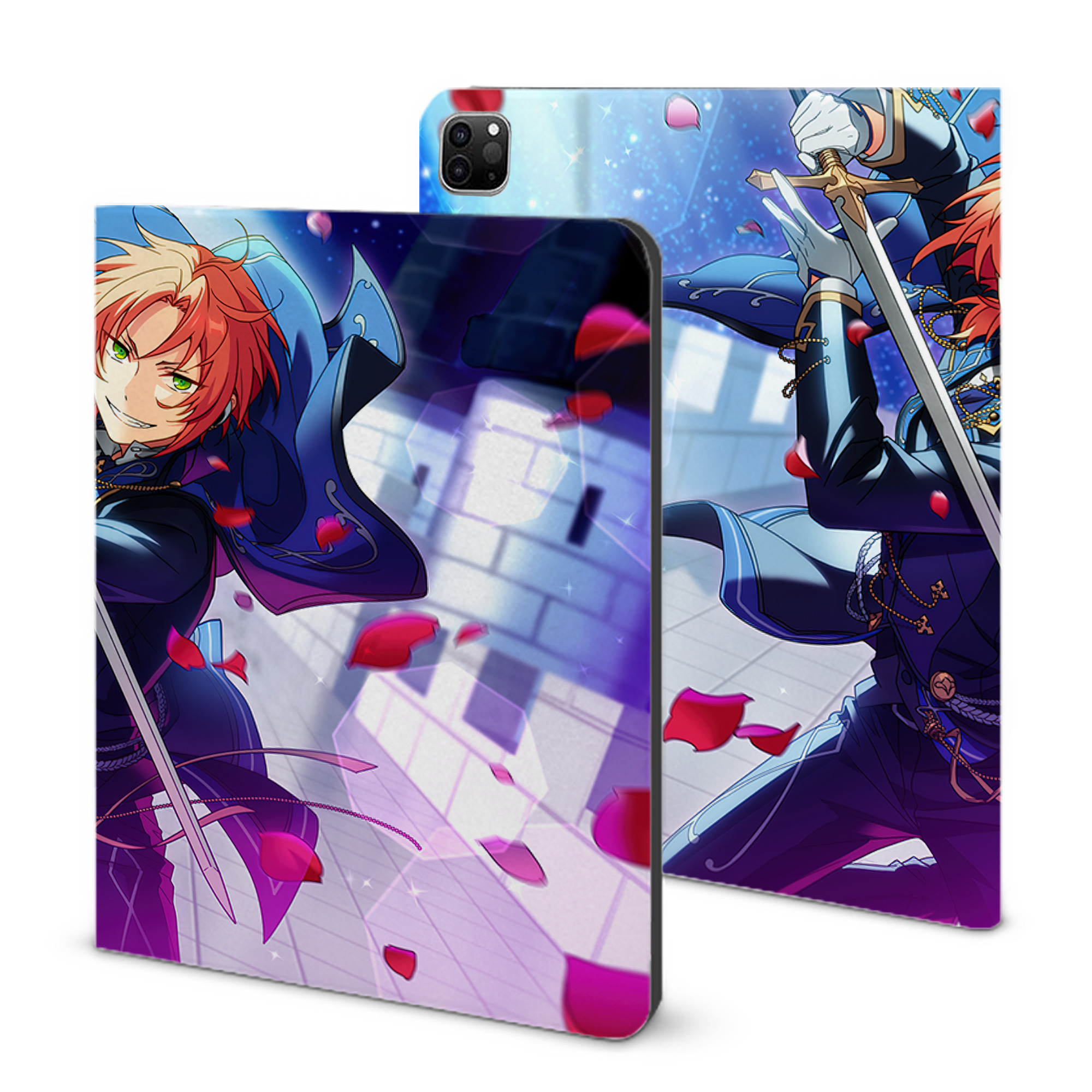 （画像用） あんさんぶるスターズ! Ensemble Stars IPad ケース ブック型 PUレザー TPU 耐衝撃 軽量 薄型 ペン収納なし 全面保護 IPad 各モデル対応